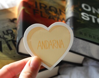 Fourth Wing Andarna Candy Heart Sticker | Waterproof Glossy Sticker for Kindle