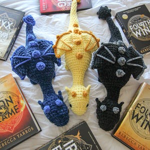 Fourth Wing Tairn Andarna Sgaeyl Crocheted Dragon MADE TO ORDER Stuffed Animal | Fourth Wing Dragon Crochet Stuffed Animal Amigurumi