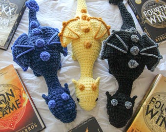 Fourth Wing Tairn Andarna Sgaeyl Crocheted Dragon MADE TO ORDER Stuffed Animal | Fourth Wing Dragon Crochet Stuffed Animal Amigurumi
