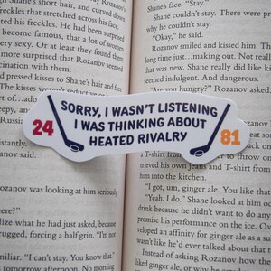 Heated Rivalry "Sorry, I Wasn't Listening I Was Thinking About Heated Rivalry" Sticker | Waterproof Glossy Laminated Sticker for Kindle image 3
