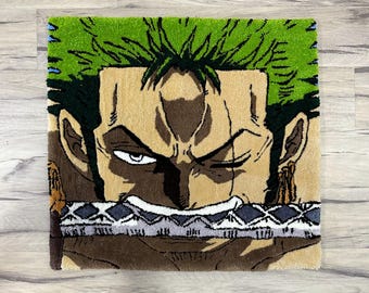 Handmade Zoro tufted rug carpet | one piece | anime | gift