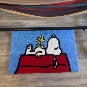 Handmade Snoopy tufted rug carpet | cute | gift | cute | cozy home decor