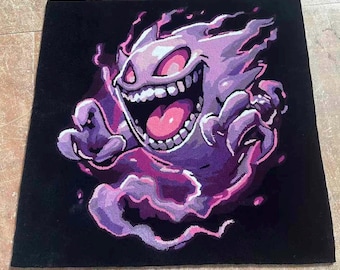 Handmade Haunter rug carpet | tufted rug | anime rug | cozy home decor | gift