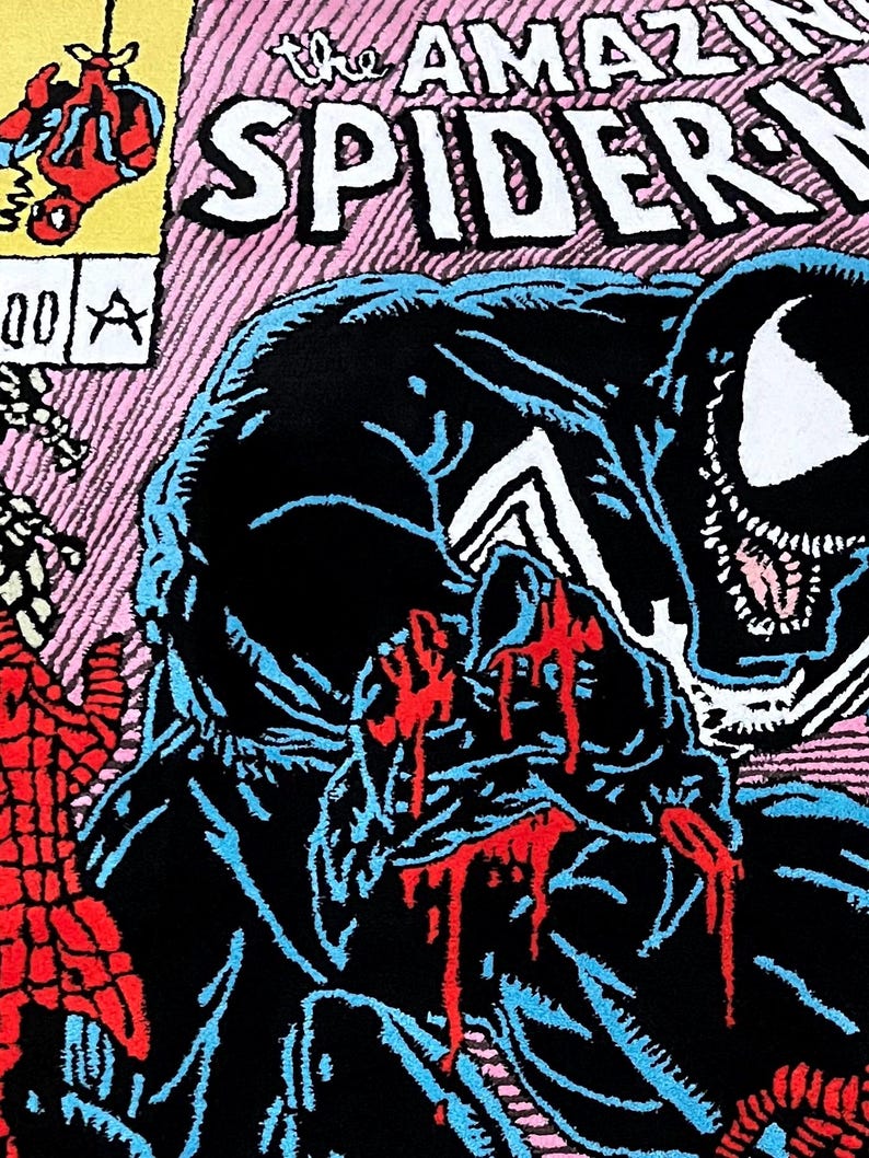 Handmade the Amazing Spider-man, Venom, Spider Man, Marvel Tufted Rug ...