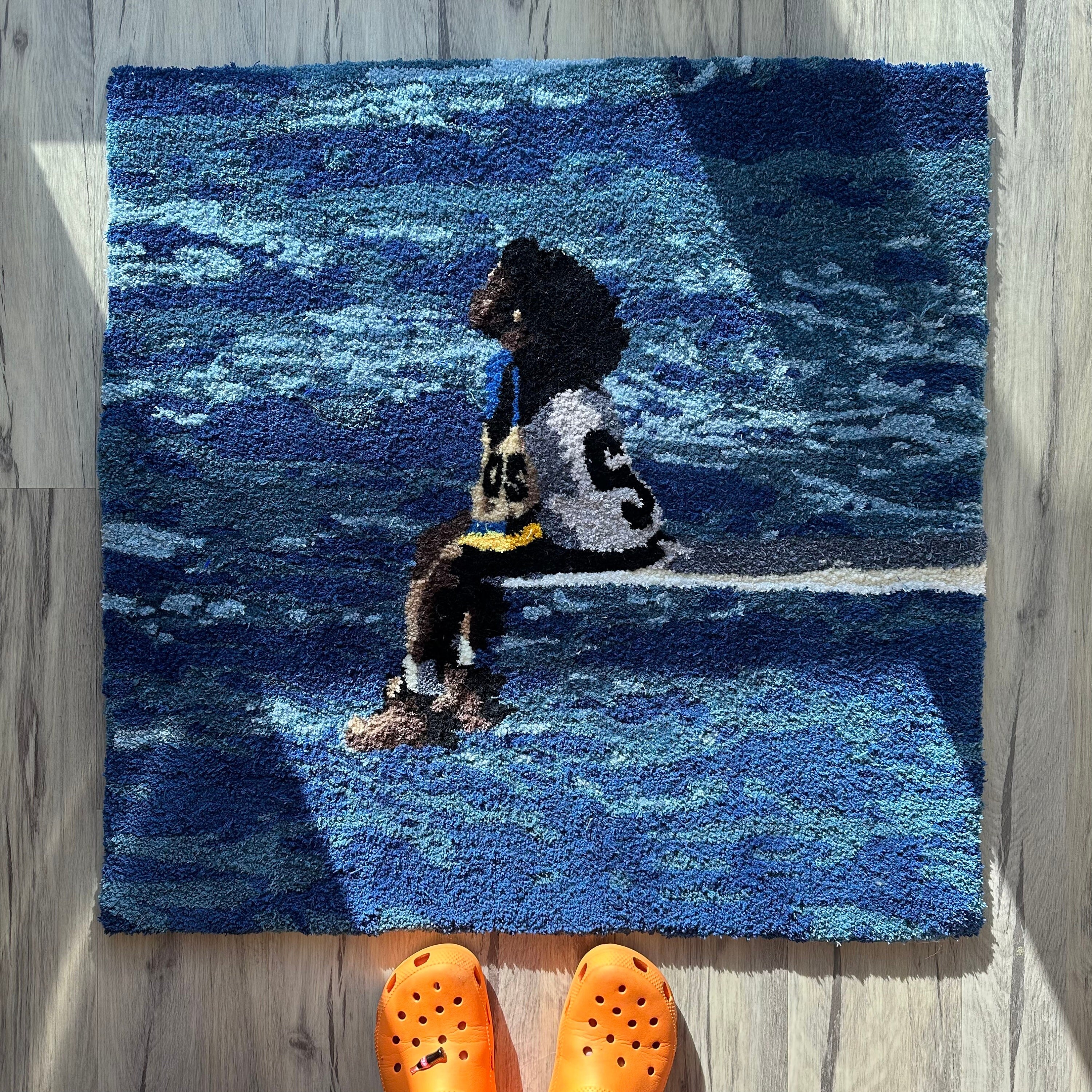 Custom handmade SZA album cover tufted rug | gift | cozy home decor