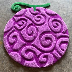 Handmade soft 3D Gomu Gomu no Mi tufted rug carpert | ONE PIECE | Luffy | Devil fruit | cozy