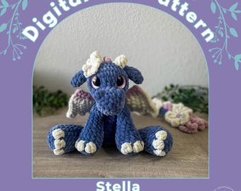 Stella the Flower Dragon PDF Crochet Pattern