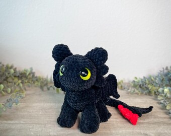Eclipse the Baby Fury Dragon PDF Crochet Pattern - Etsy