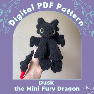 Dusk the Mini Fury Dragon Häkelanleitung