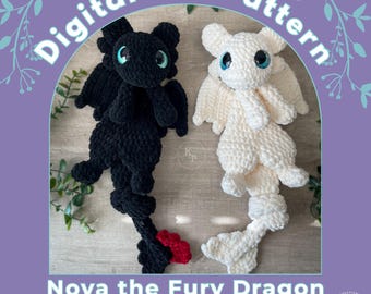 SNUGGLER Version - Nova the Fury Dragon PDF Crochet Pattern