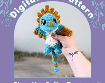 Skye the Spike Dragon PDF Crochet Pattern