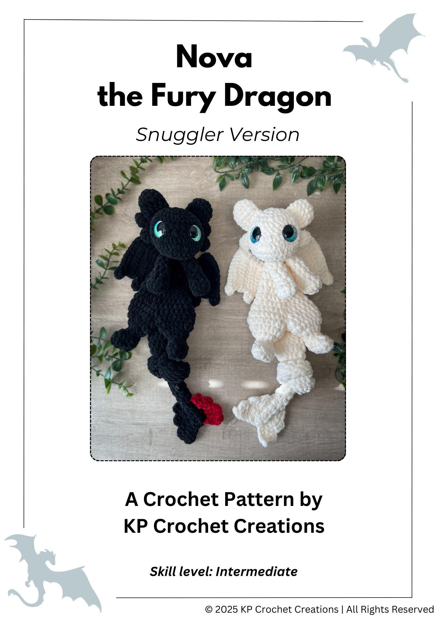 SNUGGLER Version - Nova the Fury Dragon PDF Crochet Pattern - Etsy