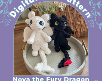 PLUSHIE Version - Nova the Fury Dragon PDF Crochet Pattern