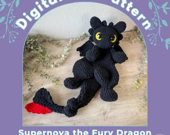 SNUGGLER Version - Supernova the Fury Dragon PDF Crochet Pattern