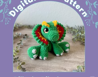 Dilly the Dilophosaurus PDF Crochet Pattern