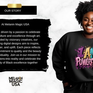 I Am Powerful Png Sublimation Design, Graffiti Art, Motivational Png, Empowerment Png, Inspirational Png, Digital Download, T Shirt Design image 7