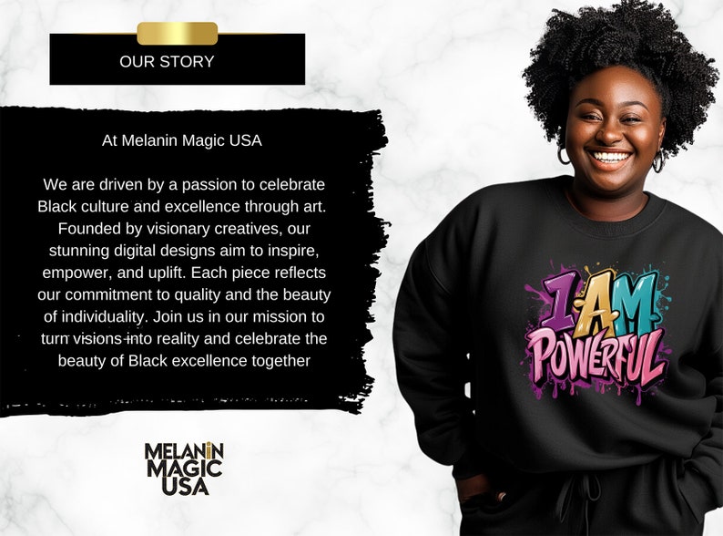 I Am Powerful Png Sublimation Design, Graffiti Art, Motivational Png, Empowerment Png, Inspirational Png, Digital Download, T Shirt Design image 7