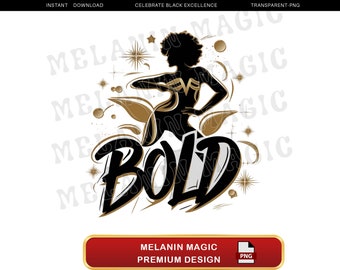 Bold Png Sublimation Design, Afro Silhouette?ng, Afro Woman?ng, Motivational Png, Powerful Afro Png, T Shirt Design, Digital Download