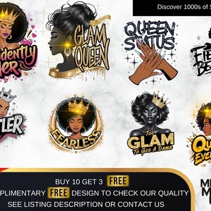 Knowledge Is Power Png Sublimation Design, Empowerment Png, Educational Png, Vibrant Png, Curly Hair Png, T Shirt Design, Digital Download image 3