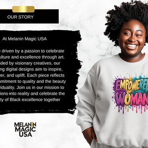 Empowered Woman Png Sublimation Design Download, Female Empowerment, Inspirational Png, Dripping Paint Art, T Shirt Design, Digital Print image 7