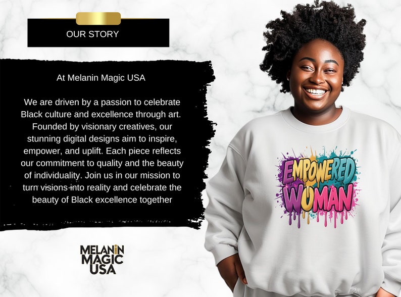 Empowered Woman Png Sublimation Design Download, Female Empowerment, Inspirational Png, Dripping Paint Art, T Shirt Design, Digital Print image 7
