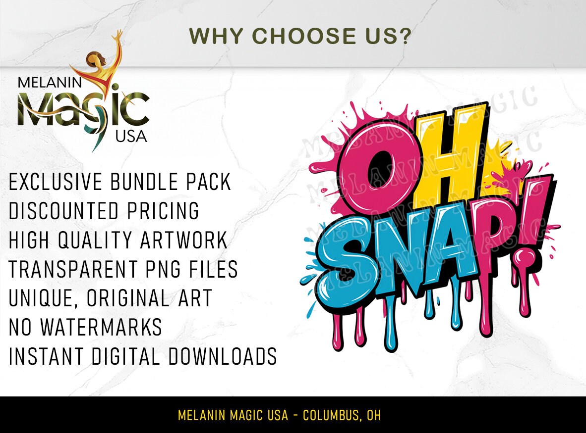 OH SNAP! Png Sublimation Design, Graffiti Style Png, Colorful Art
