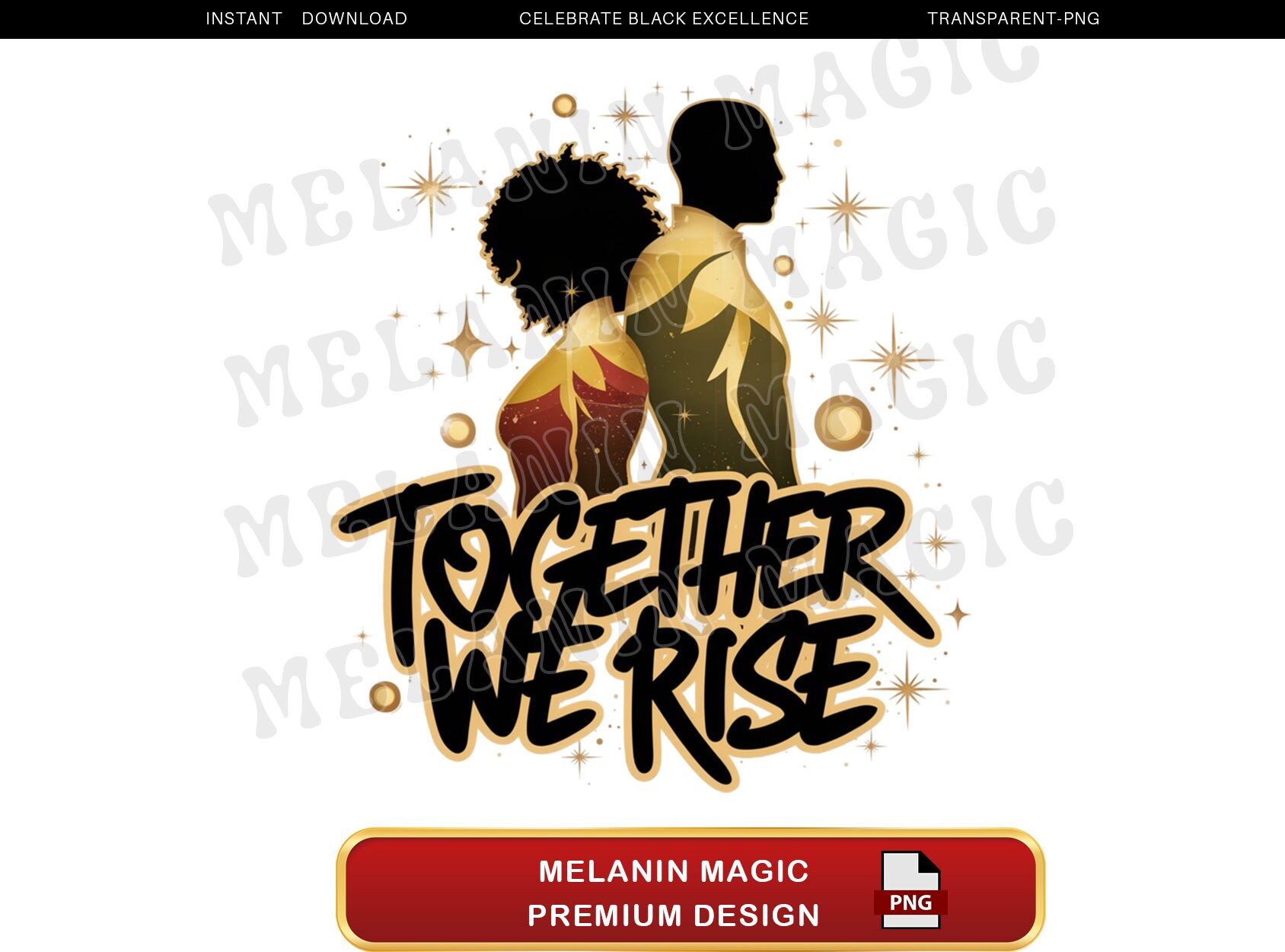 Together We Rise Png Sublimation Design, Unity Png, Couple Png Design ...