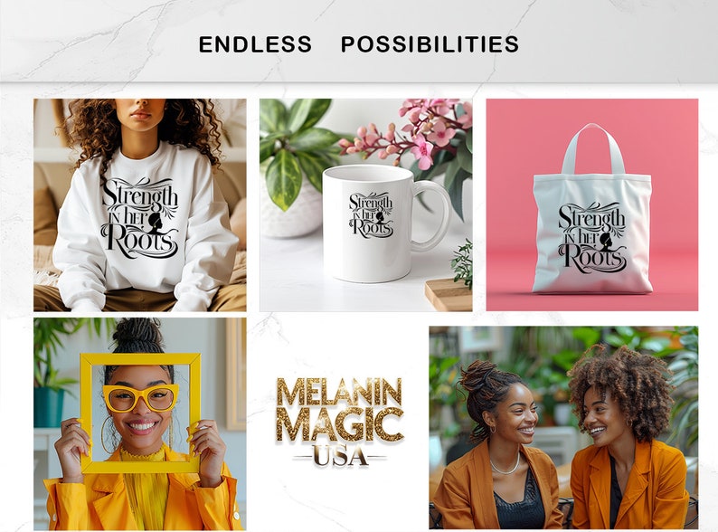 Strength In Her Roots Png Sublimation Design, Empowerment Png, Heritage Pride Png, African American Art, T Shirt Design, Digital Download image 6
