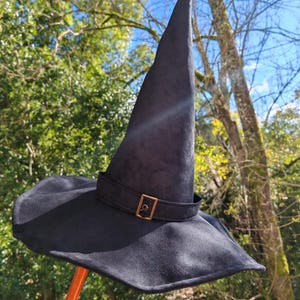 Magic Hat. Black Suede Hat. Flower. Spider. Feathers. Bat. Halloween. Cosplay.
