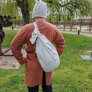 Sac médial. Sac historique en lin. Sac à dos simple. Sac à saucisses moyen, sac de 15 ans,