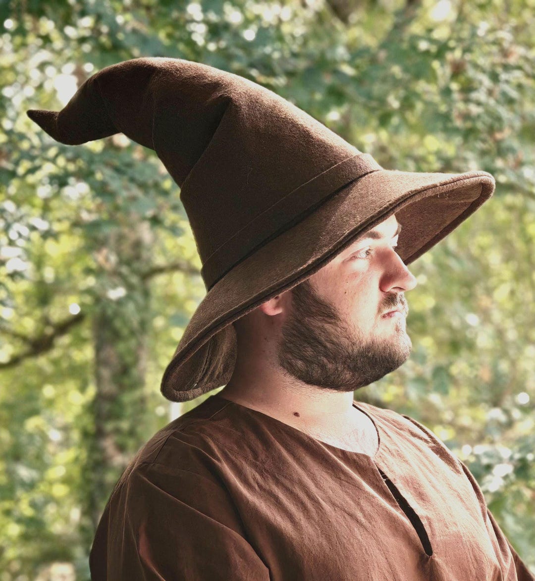 Sombrero Puntiagudo De Bruja Y Mago Para Adultos, Negro, De 36 Cm De Alto, Ideal Para Halloween Y Cosplay