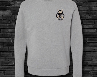 John "Bonzo" Bonham Led Zeppelin Unisex Heather Gray Crewneck Sweatshirt