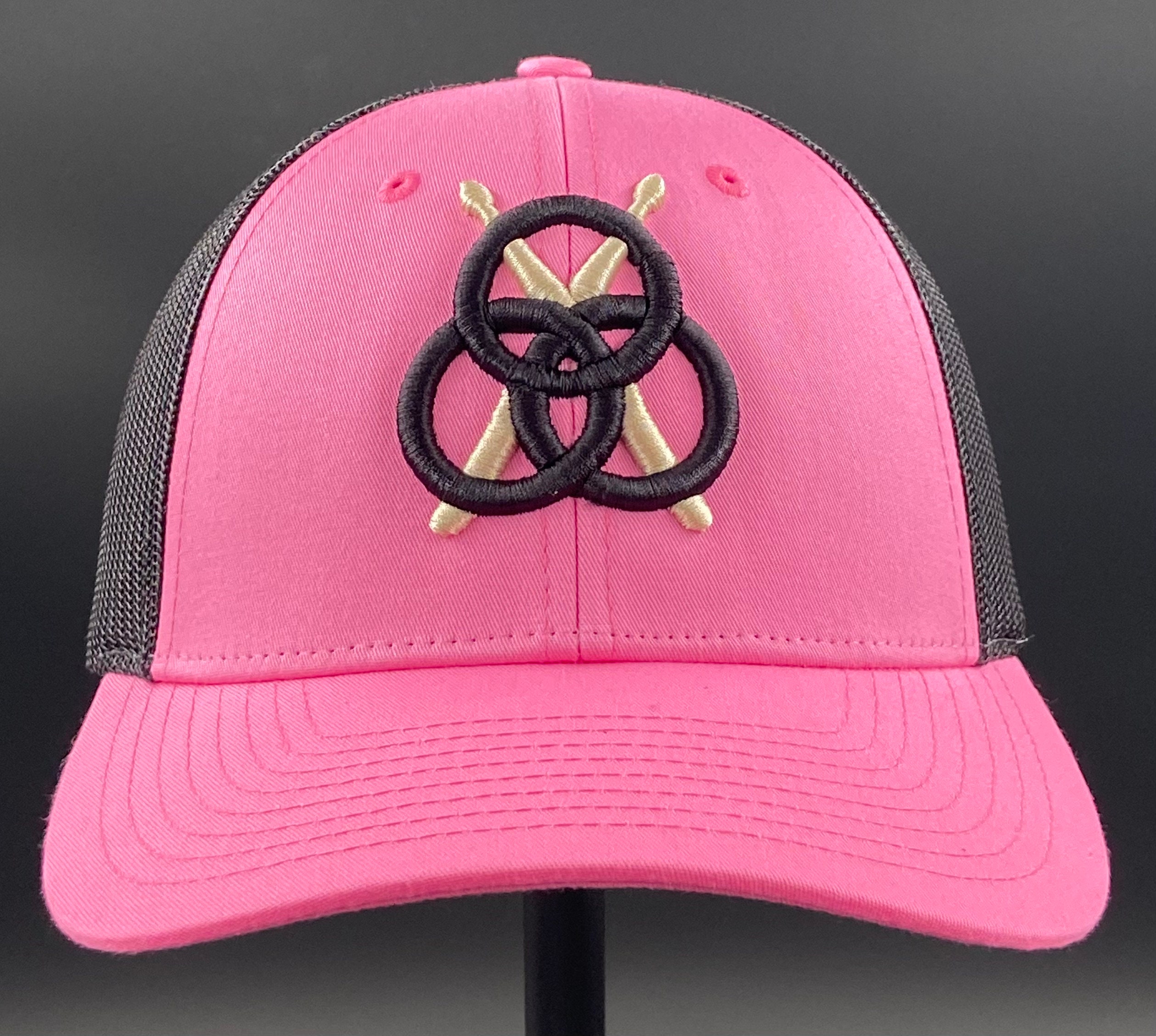 Pearl XXX Logo Curved Bill Adjustable Trucker Hat Green & White - View #5