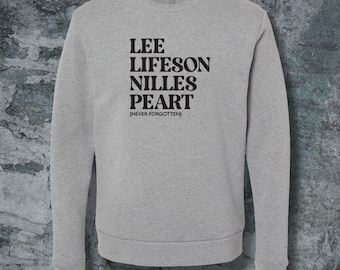 Rush Unisex Heather Gray Crewneck Sweatshirt featuring the legends of the band