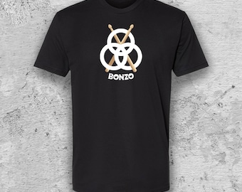 John "Bonzo" Bonham Led Zeppelin Unisex Black T Shirt