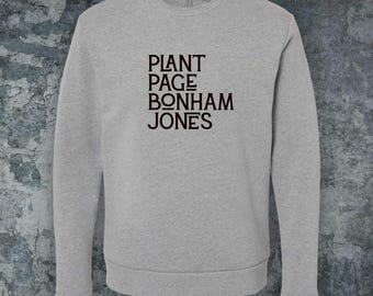 Led Zeppelin Unisex Gray Crewneck Sweatshirt featuring the Legends of the band