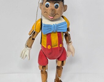 Vintage 1950’s Disney Pinocchio Marionette Puppet | Hand Carved and Painted Wood