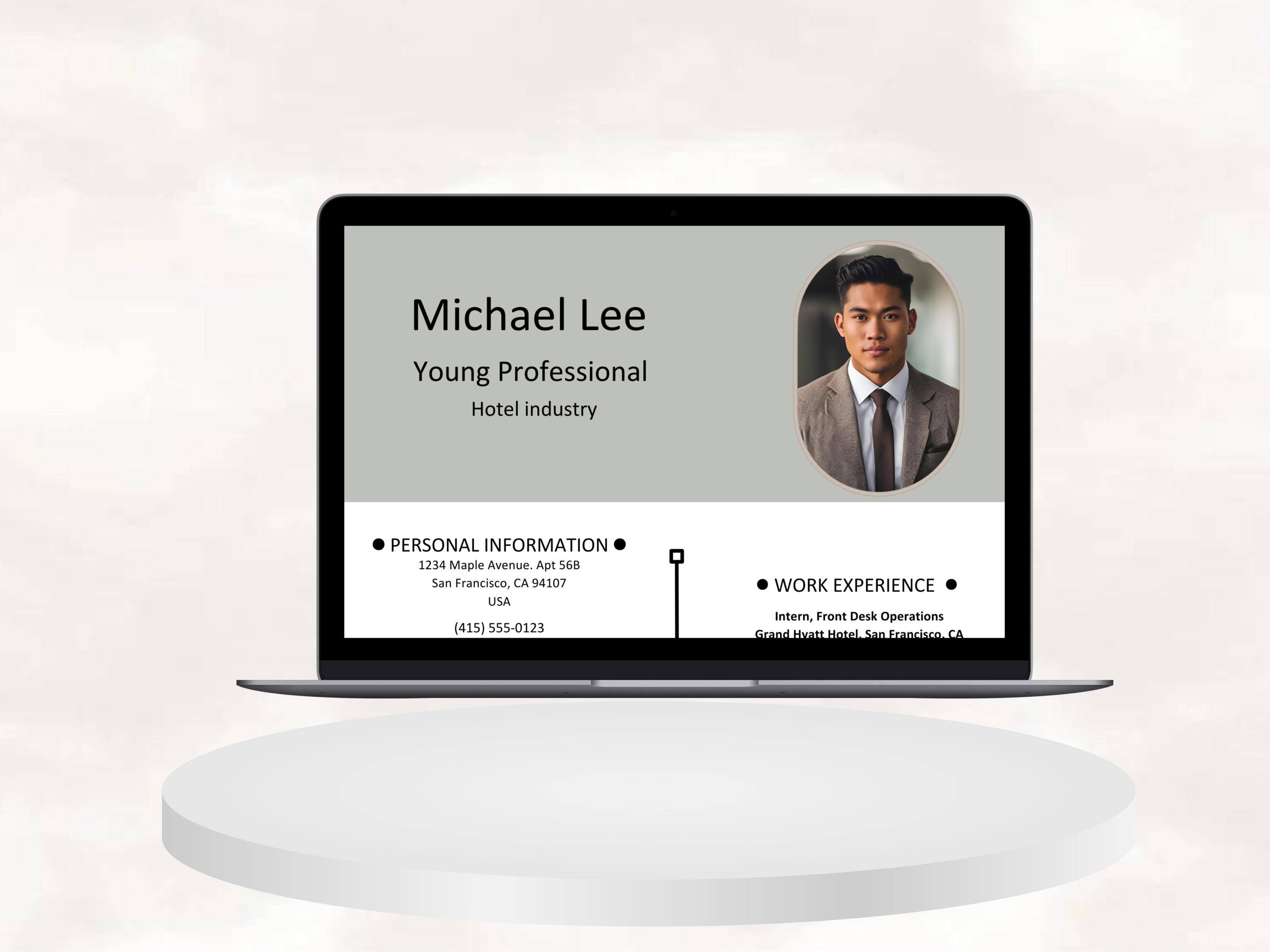Professional Resume Template | Photo Included | Canva Editable | Cover
