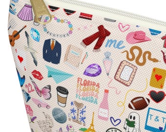 Bolsa de maquillaje Swifti inspirada en Eras. Regalo de Swift para ella. Bolsa de accesorios Tay. Bolsa de viaje de maquillaje Fangirl. El mejor regalo de Showgirl inspirado en Eras.