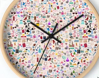 Taylor clock. Swifti accessories for teen room. Gifts for her Tay bedroom. Swift Inspired bedroom decor Cute clocks Eras Inspired Showgirl