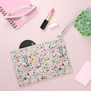 Bolsa de maquillaje Tay Cartera de mano inspirada en Swift para niñas Regalos de cultura pop para adolescentes Pulsera de la amistad Regalos para niñas para ella Cumpleaños Tay Lindo