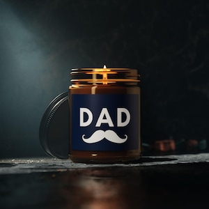 Papa kaars cadeau grappig vaderdag heden sojawas pot voor echtgenoot opa verjaardag snor dudes Stache Bros baard kaars