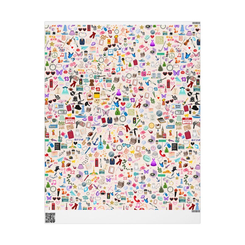 Taylor Presentpapper Swift Födelsedagspresentpapper för Flicka Taylor-tema Födelsedagsfest Eras Inspirerat Flickigt Hantverkspapper Ryktesorm Showgirl bild 7