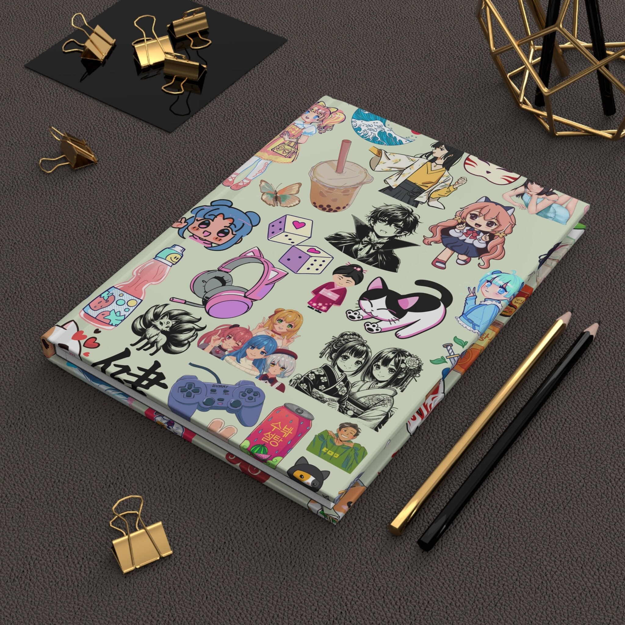 Anime Journal Boys Anime Notebook Japanese Teen Accessories Anime Gifts Teen Boy Birthday Cool Journals Teen Kids Journals Stocking Stuffers
