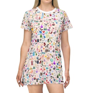 Tay Dress Swift PJs Cute Matching PJ Sleepover for Girl Gifts for Teen Daughter Swift Tay Theme T-Shirt Dress Pink Comfy Dress Night Shirt