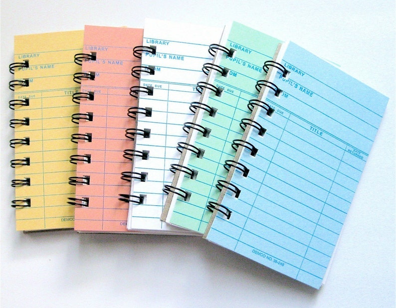 Notebook // Library Card Note Book // Teacher Gift image 2