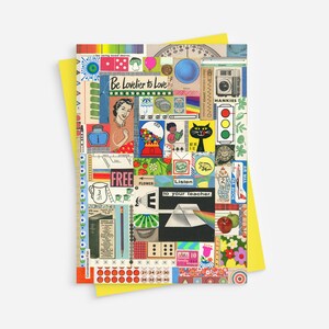 Collage Art Blank Card &quot;Be Lovelier to Love&quot;