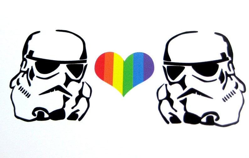Valentine Card // Star Wars Inspired Valentine // Stormtrooper Hearts Stormtrooper Card image 1