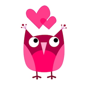 Valentine Printables / Owls / Ensemble de papeterie imprimable avec enveloppe et autocollants