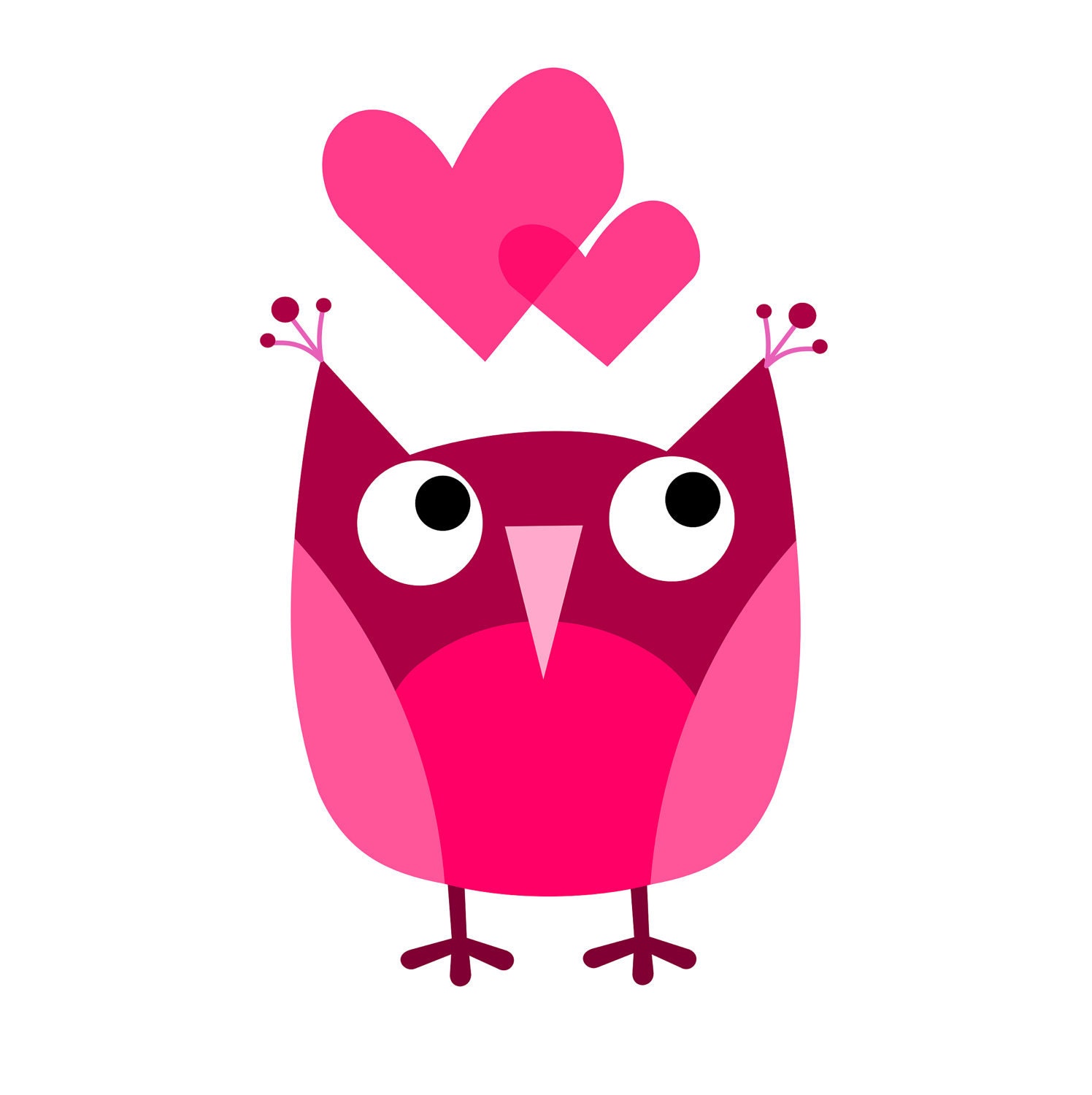 Printable Stationary Set, PDF Valentines Owl Couple Stationery Set
